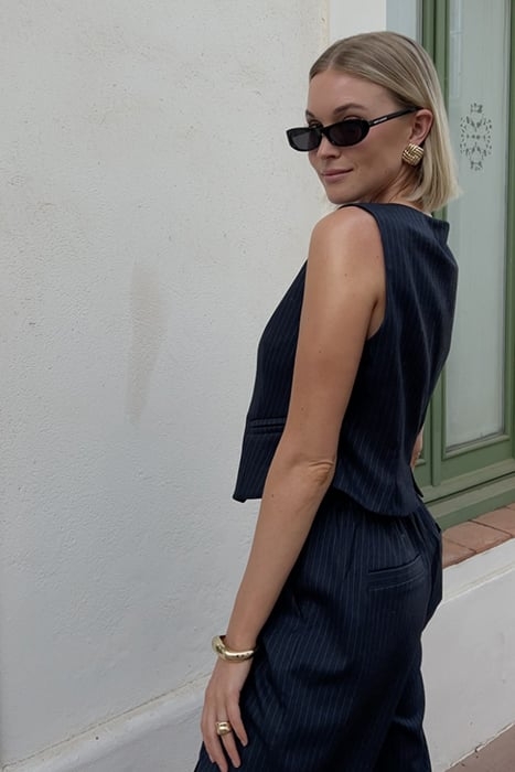 RUS PINSTRIPE STRAIGHT PANTS DARK BLUE 3