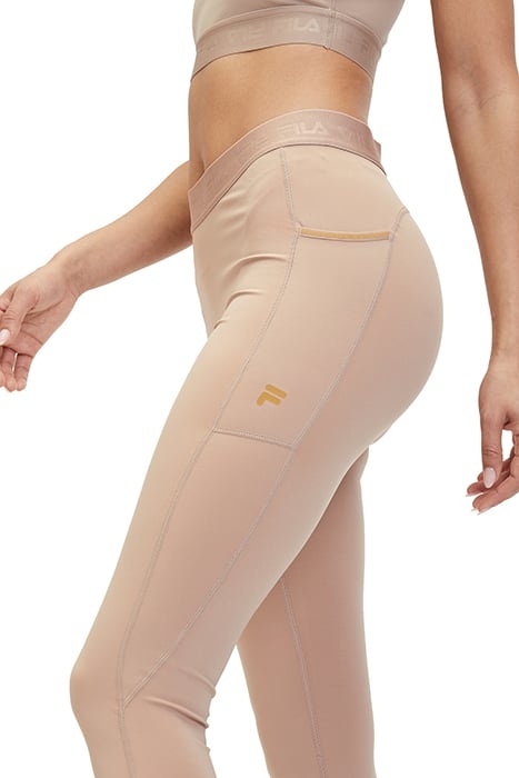 ROSES RUNNING TIGHTS MOCHA MERINGUE 7