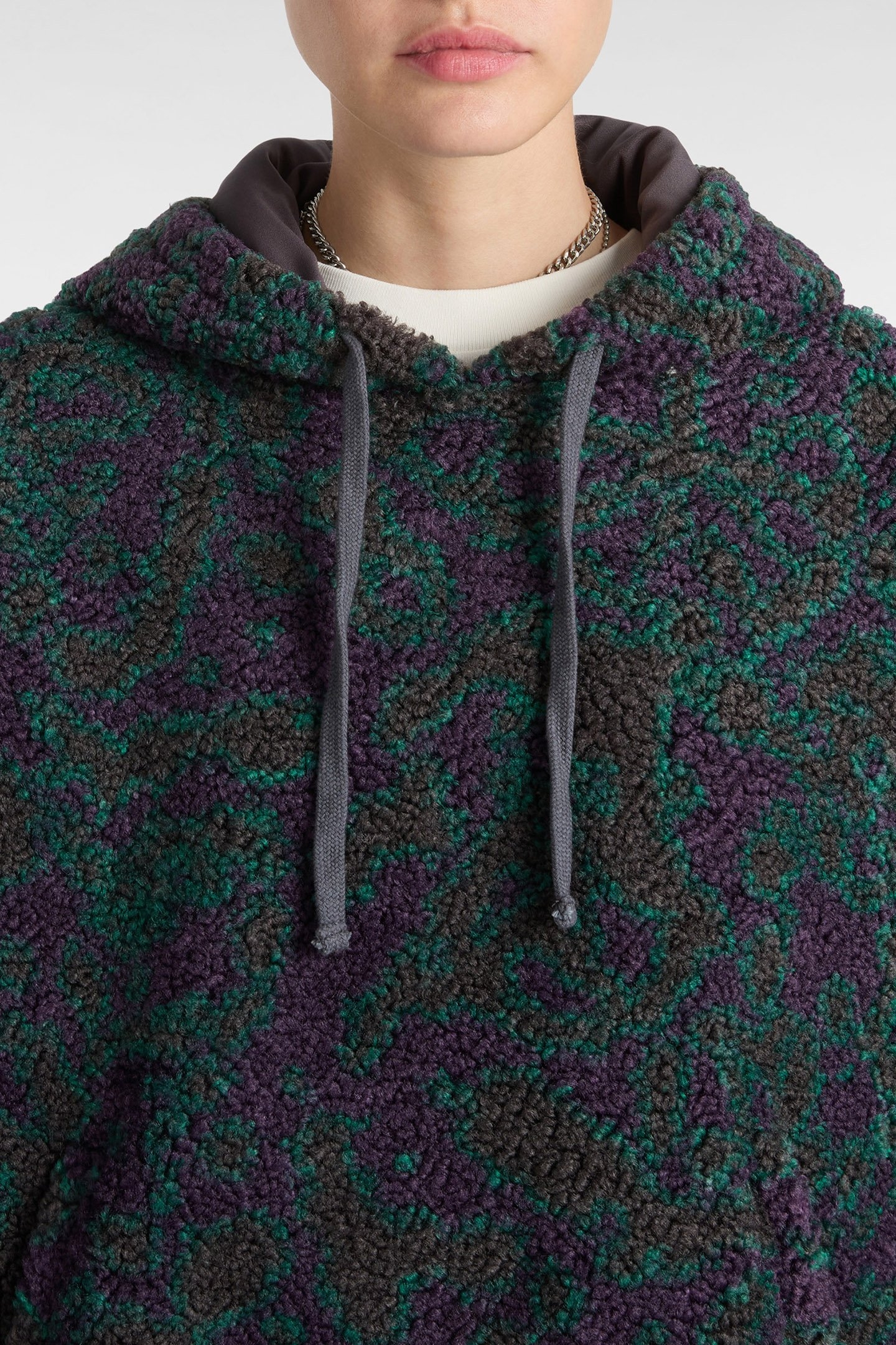 COLLETT BOUCLE LOOSE HOODIE ASPHALT 7