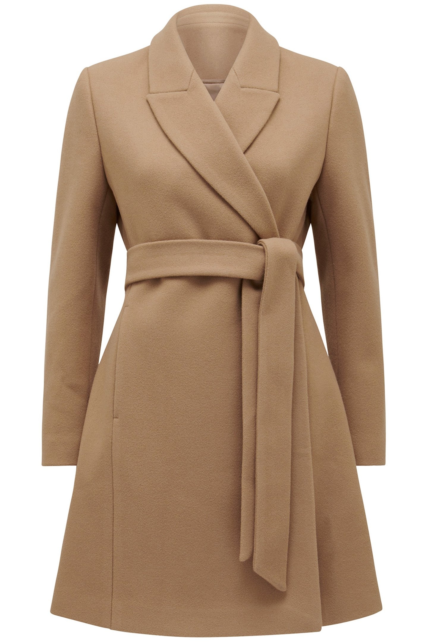 JENNY FIT AND FLARED COAT CAMEL 4