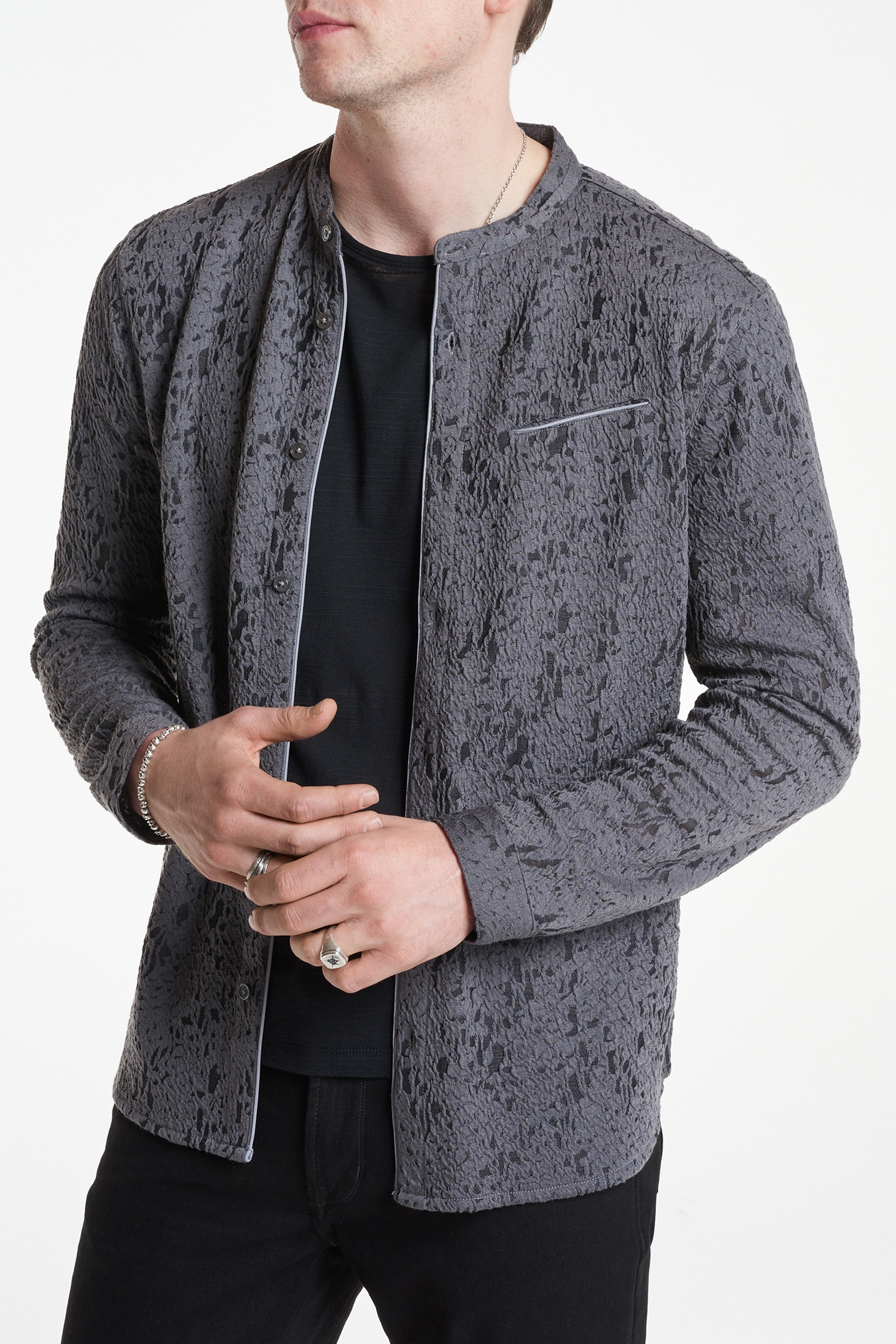 GLENN REGULAR FIT LS SHIRT SEAL GREY 1