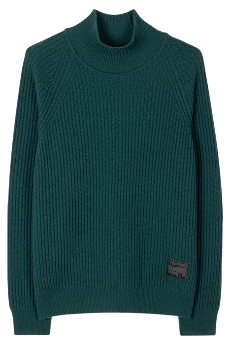 GENTS PULLOVER ROLL NECK BOTTLE GREEN 4