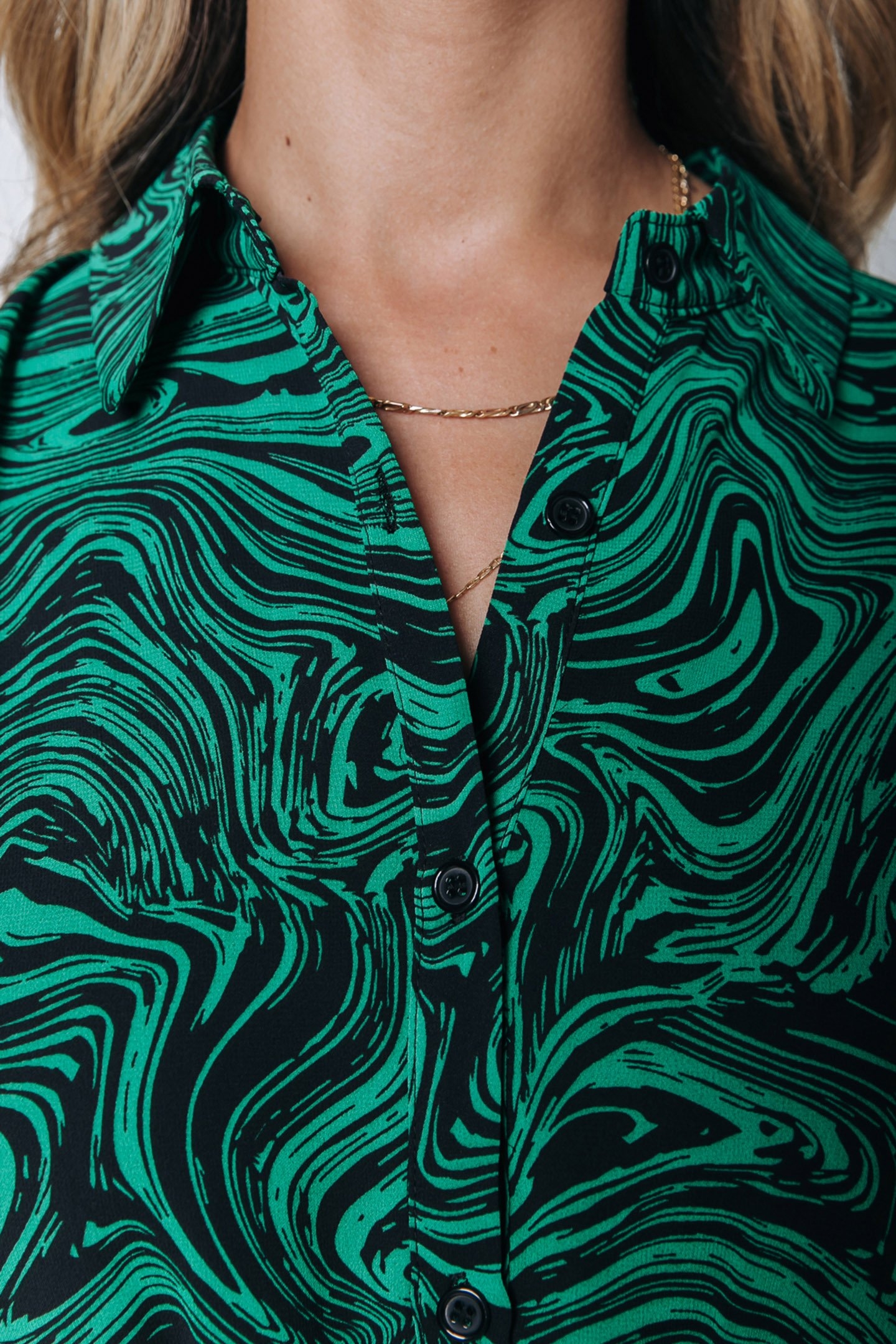 SACHA LIQUID PAINT MINI RUFFLE DRESS GREEN 6