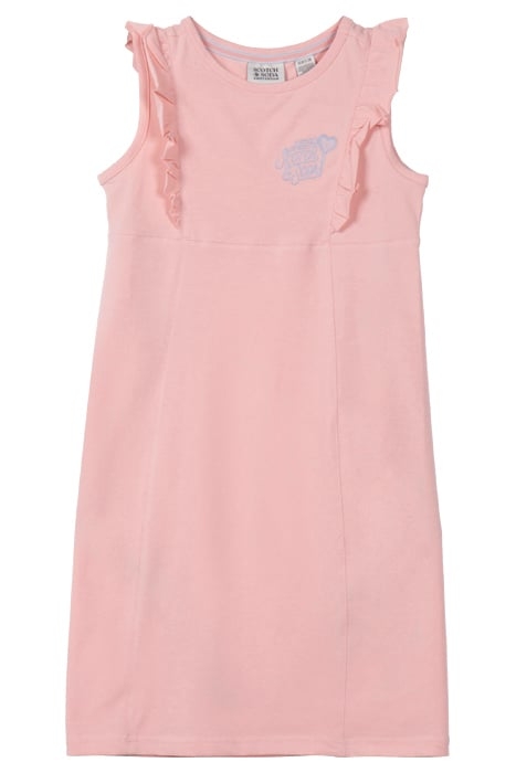 GIRL S&S TENNIS GROUP CTN/SPANDEX DRESS LT PASTEL PINK 1