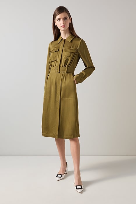 NEWTON UTILITY SHIRT DRESS OLIVE 5