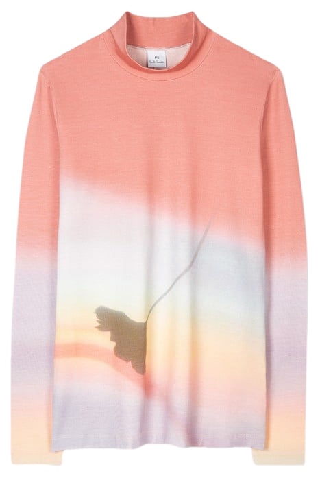 WOMENS FALLING FLOWER PRINT TOP POWDER PINK 4