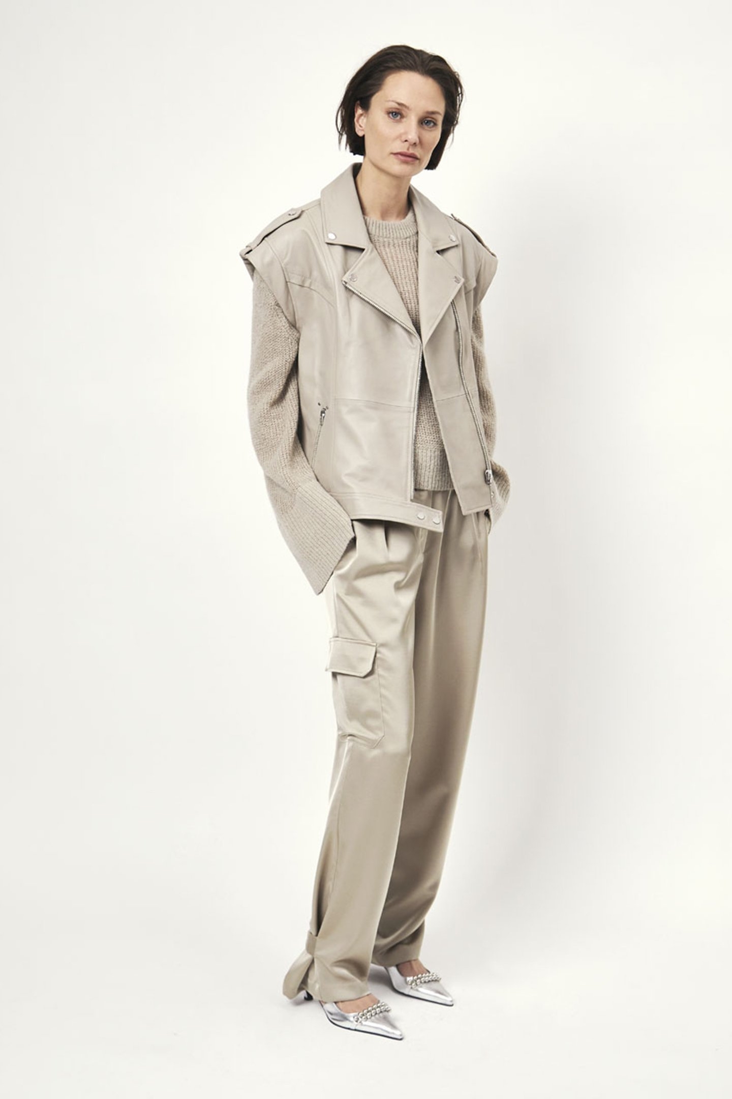 HARLEY LEATHER VEST TIMELESS TAUPE 1