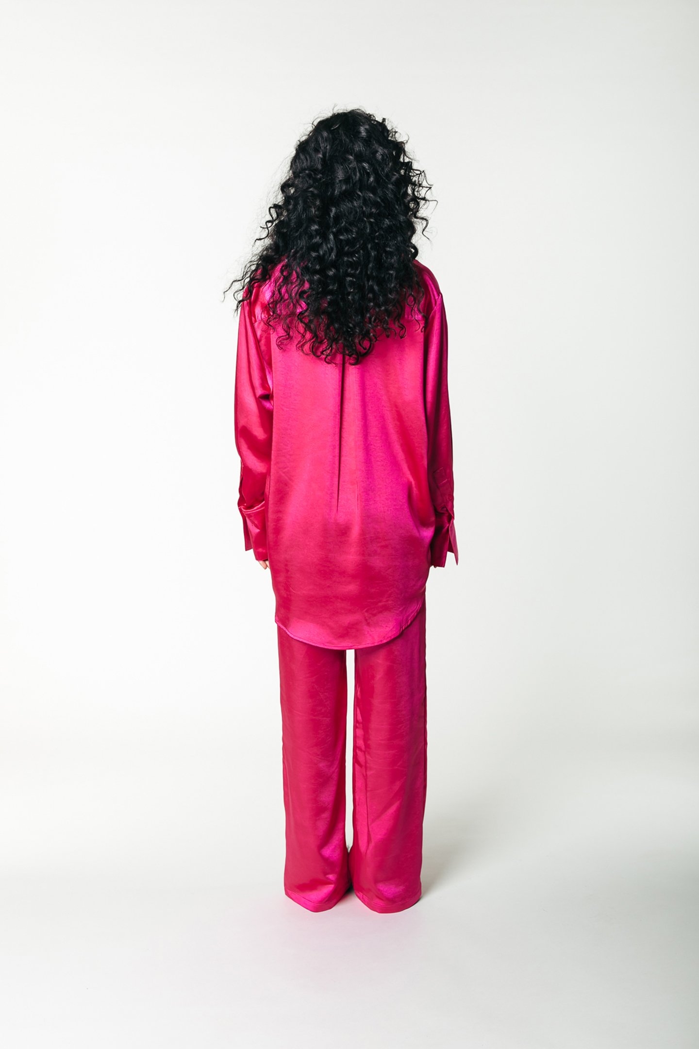 JIBY SATIN STRAIGHT PANTS FUCHSIA 2