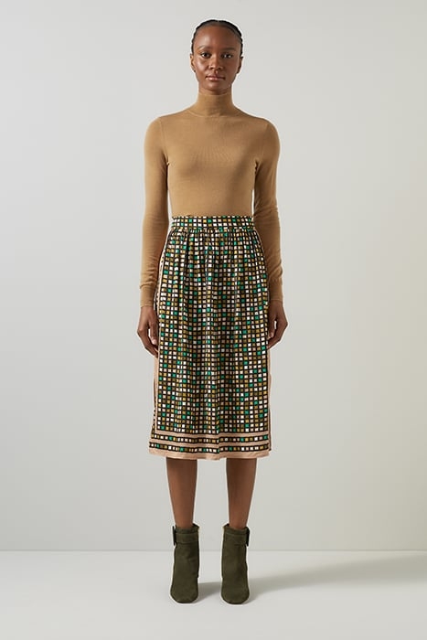 ALLIE ROLL SWEATER CAMEL 2