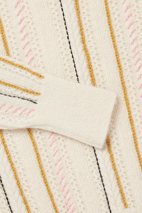 WOMENS KNITTED PULLOVER CREW NECK OFF WHITE 8