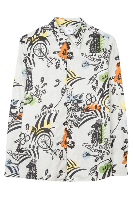 MENS LS REGULAR FIT SHIRT OFF WHITE 1