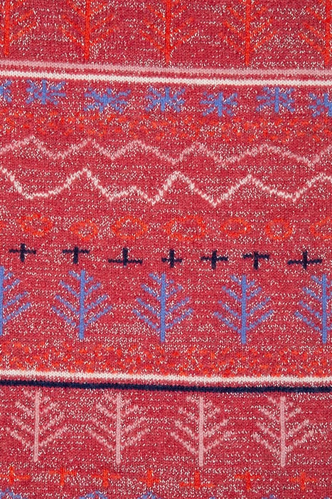 WOMEN SCARF DDLE FAIRISLE PINK 4