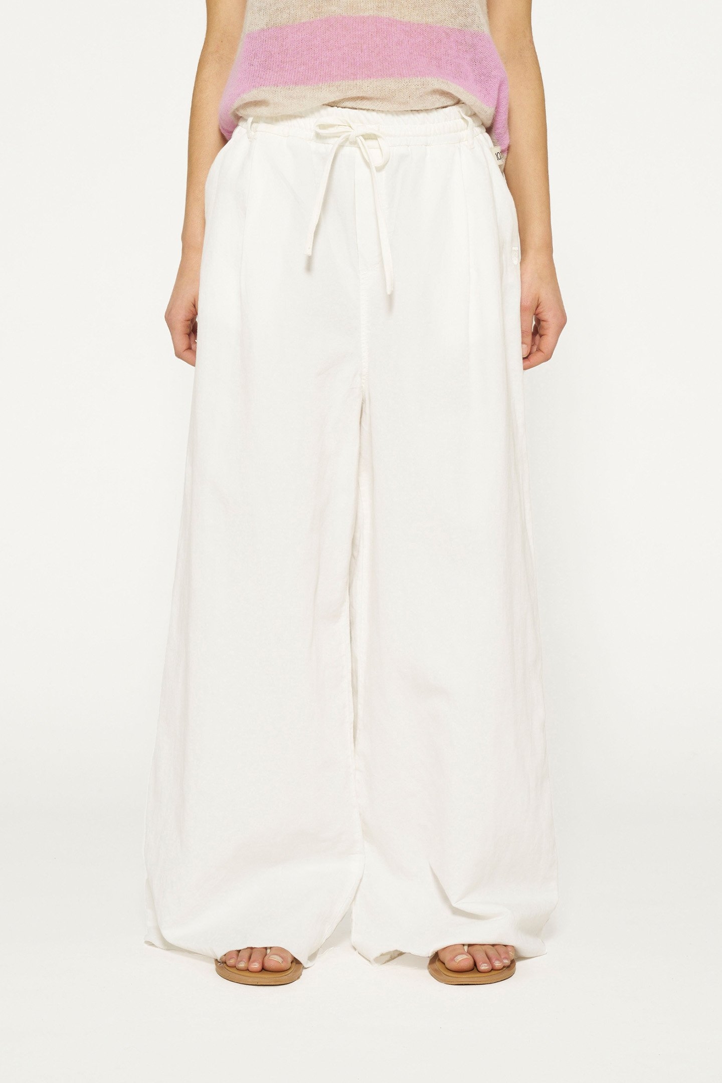 WIDE LEG PANTS ECRU 1