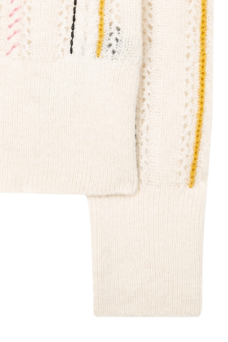 WOMENS KNITTED PULLOVER CREW NECK OFF WHITE 7