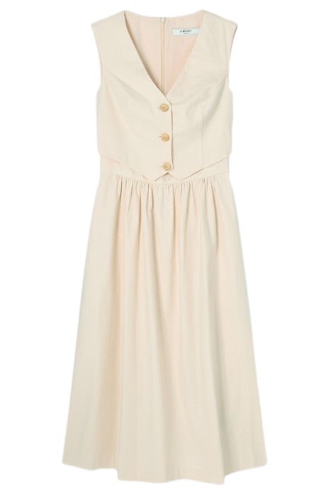 PERNILLE MIDI MIDI DRESS ECRU 3