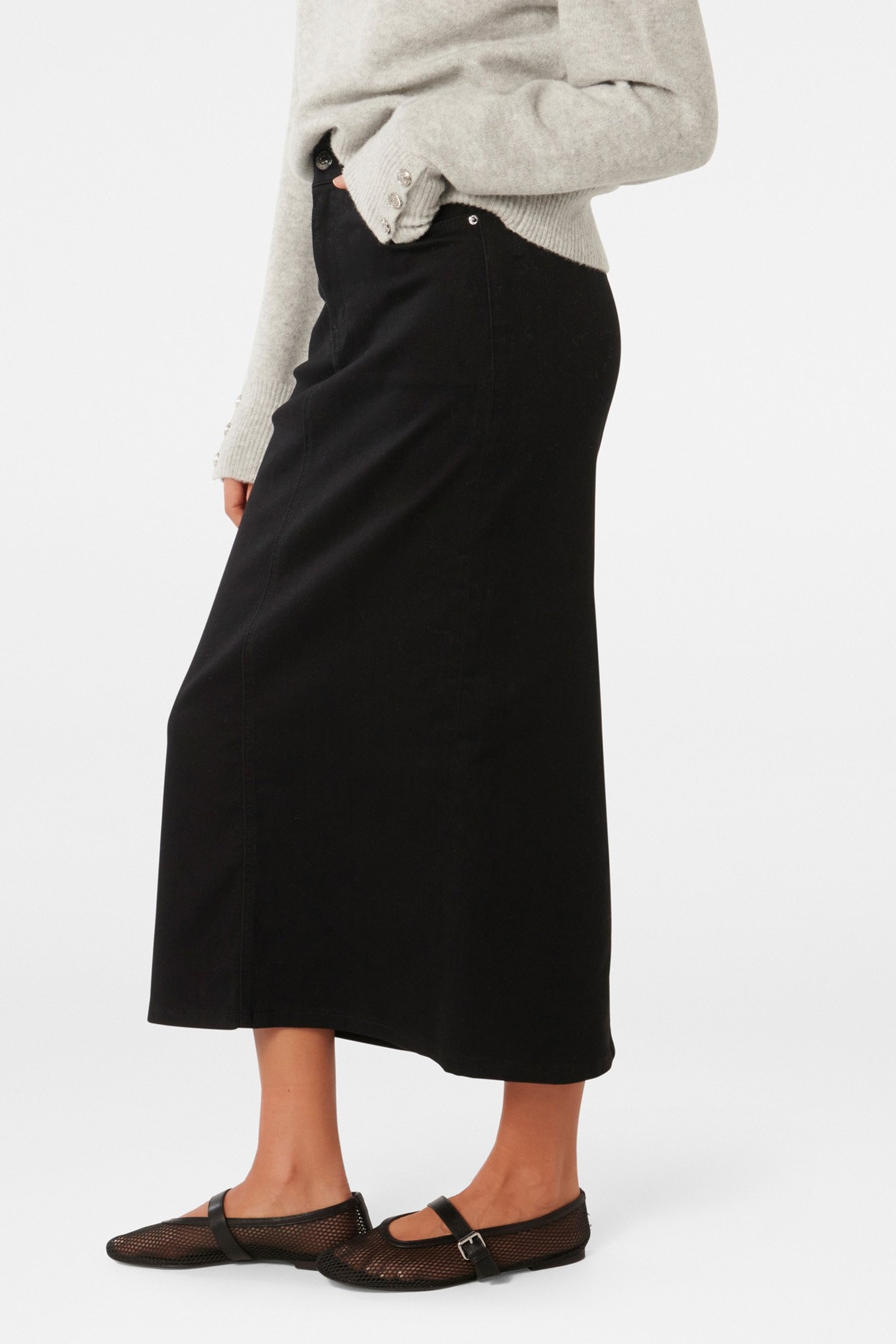 NATALIE DENIM SKIRT BLACK 5