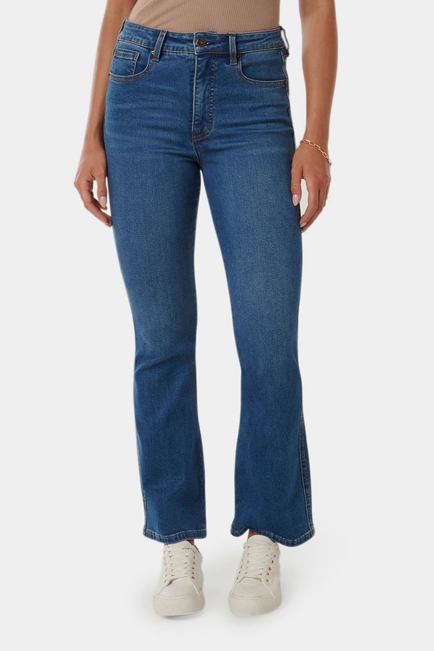 SACHA SKINNY FLARED JEANS MID WASH 1