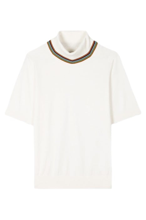 WOMENS KNITTED SS TOP PARCHMENT 4