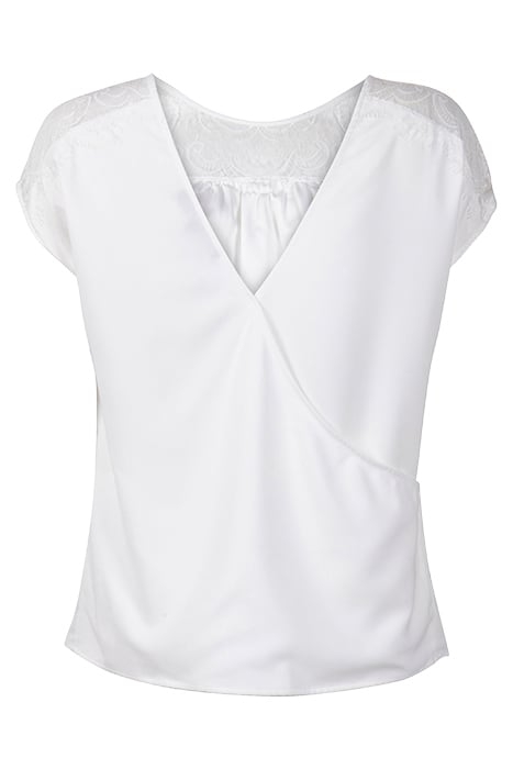 ALEDA CREPE LIGHT LACE V BK TP WHITE 1