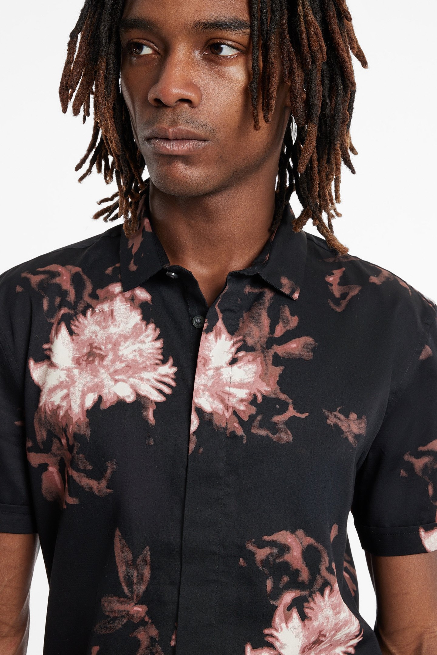 LOREN SLIM FIT SS SPORT SHIRT CRANBERRY 3