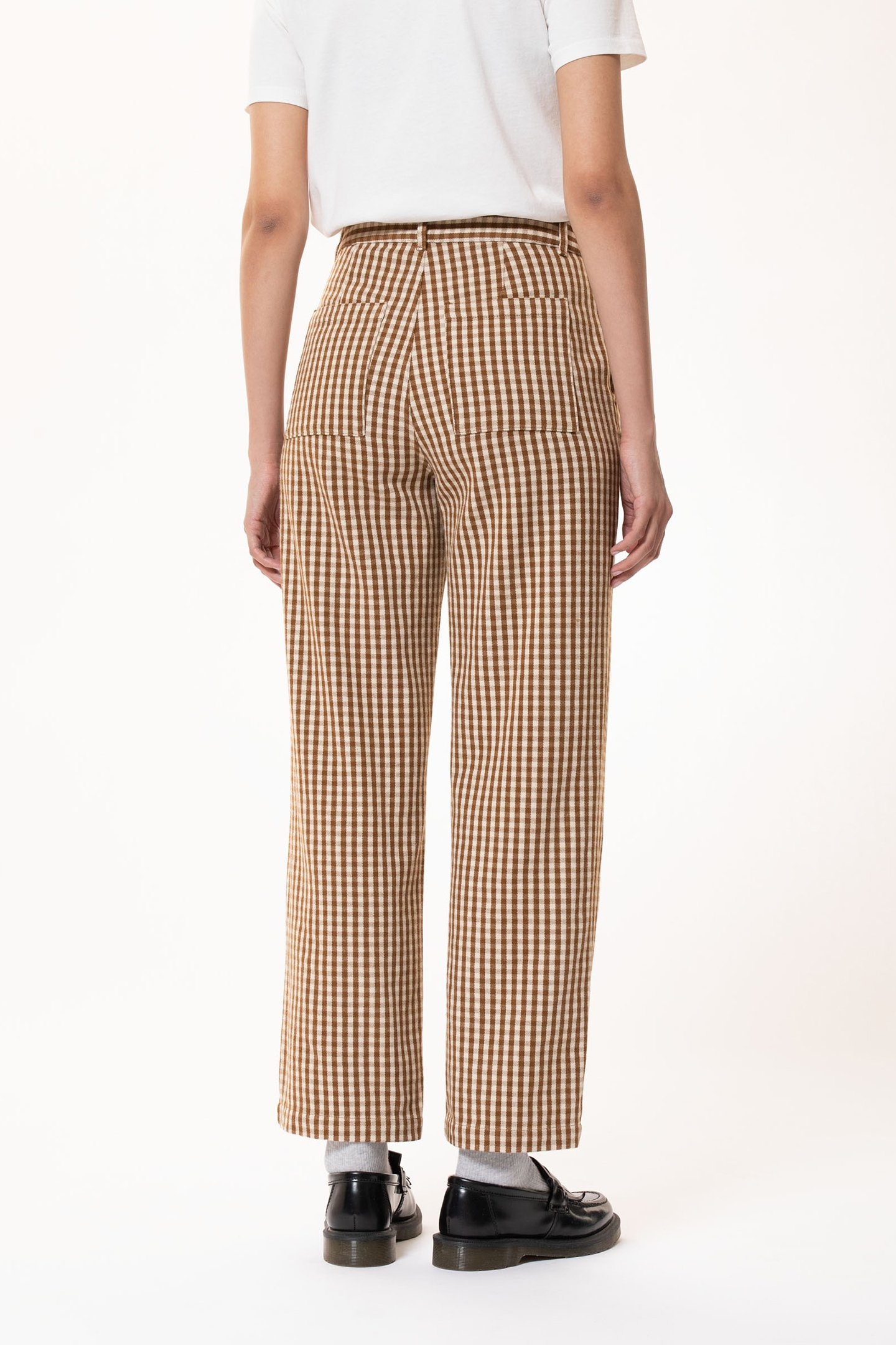 WILLA PANTS GINGHAM BROWN 2