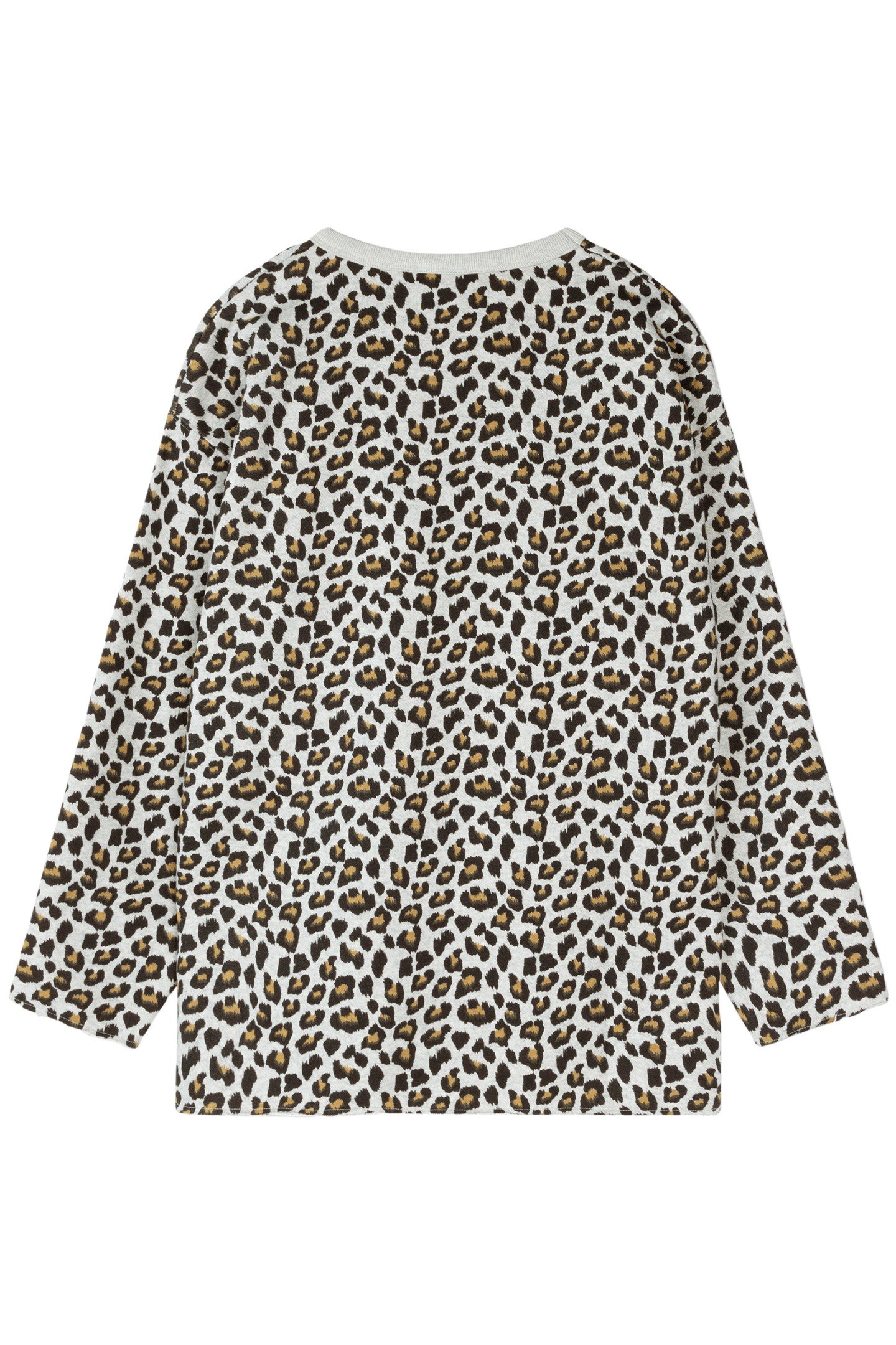 RAW EDGE STATEMENT SWEATER LEOPARD LIGHT GREY MELEE 4