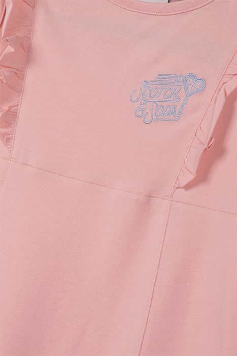 GIRL S&S TENNIS GROUP CTN/SPANDEX DRESS LT PASTEL PINK 3