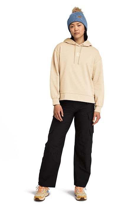 STACK LOGO LOOP BACK HOODIE ANGORA 3