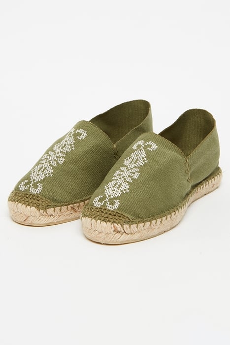 AURIANE ESPADRILLES KHAKI ECRU 2
