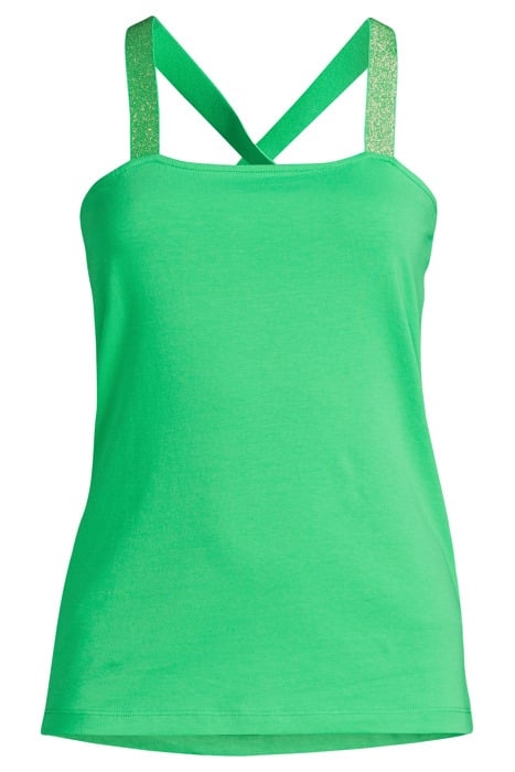 SINGLET CROSS BAND ORGANIC COTTON ELASTANE BASIC ISLAND GREE 3