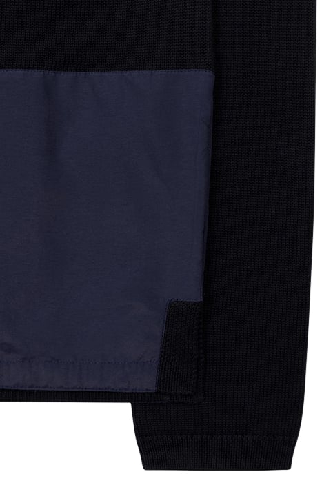 MENS CARDIGAN ZIP THRU HAPPY VERY DARK NAVY 7