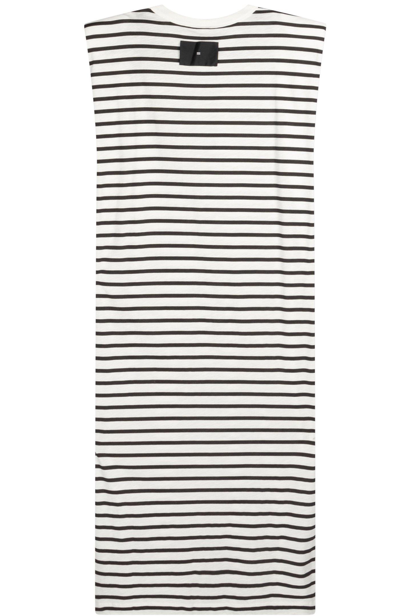 PADDED TEE DRESS STRIPES ECRU/BLACK 4