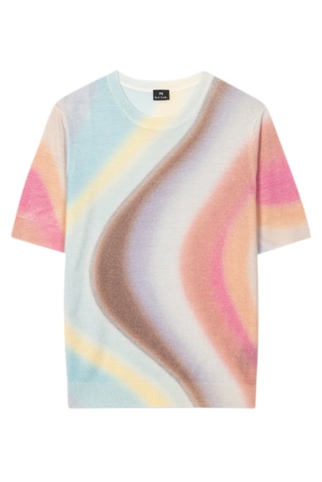 WOMENS KNITTED SWEATER SS CREW NECK SWIRL 3