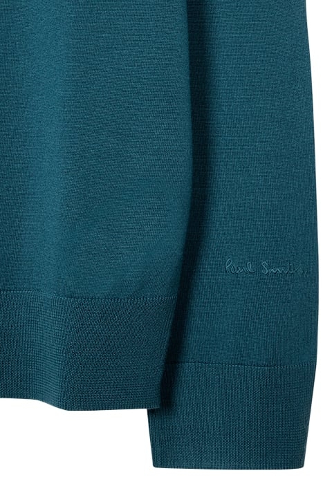 MENS SWEATER V NECK PETROL BLUE 7