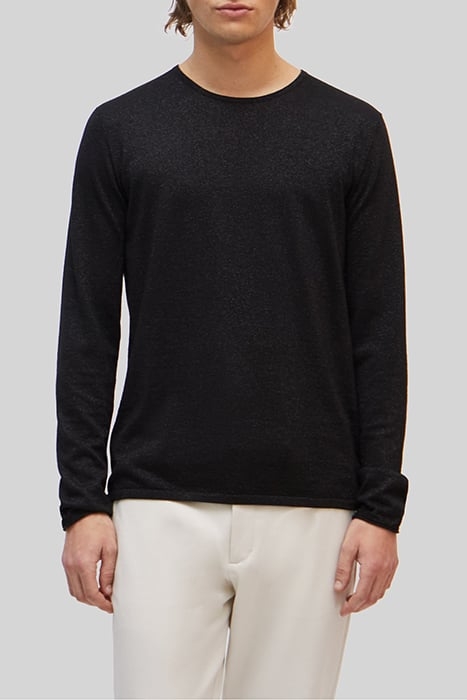 PURE EDITION – BLACK GLITTERY WOOL KNIT SWEATER 1