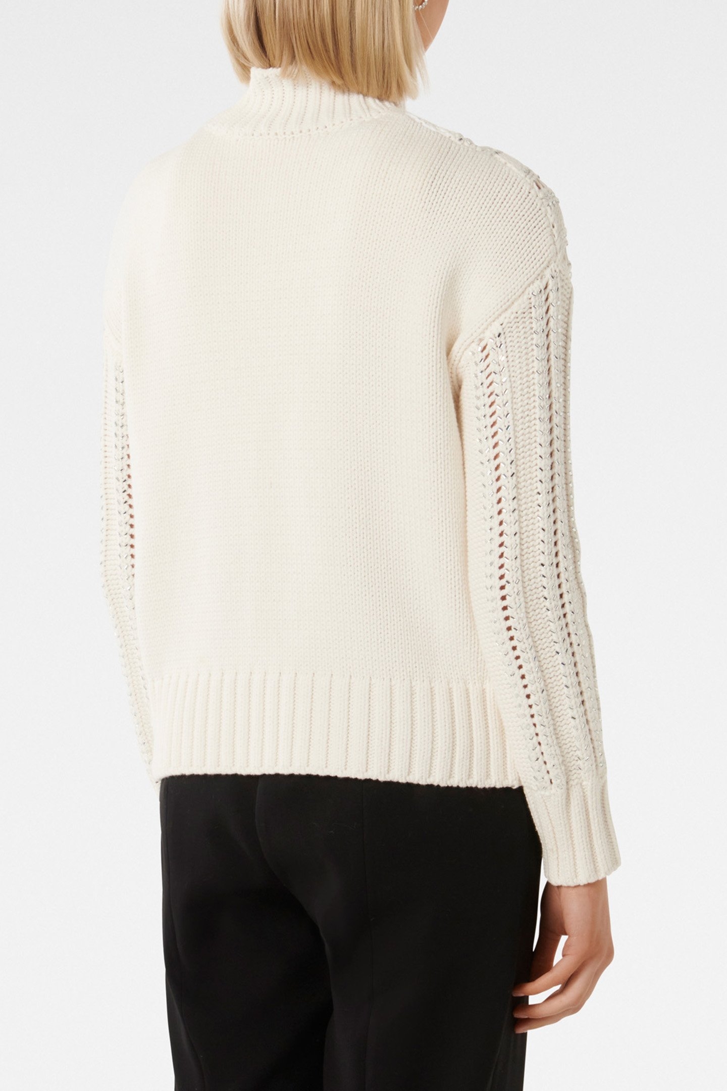 ELIZA EMBELLISHED KNITTED JUMPER CREAM 2