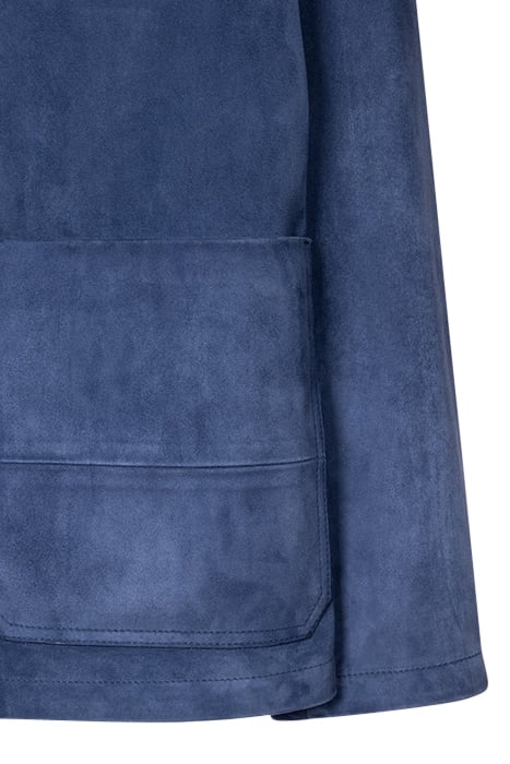 MENS SUEDE LEATHER JACKET INDIGO 8