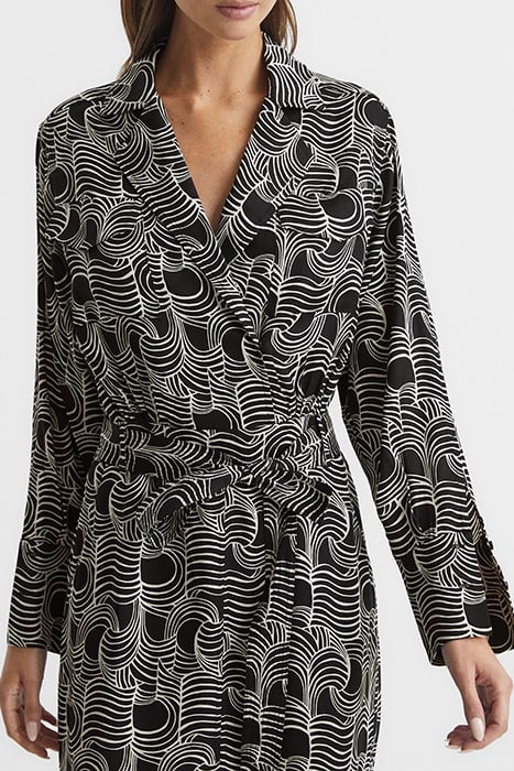 GEORGINA-MONO SWIRL PRINT BLACK/CREAM 3
