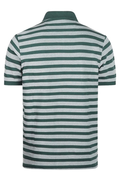 OXFORD PIQUEE STRIPE POLO DARK GREEN 2