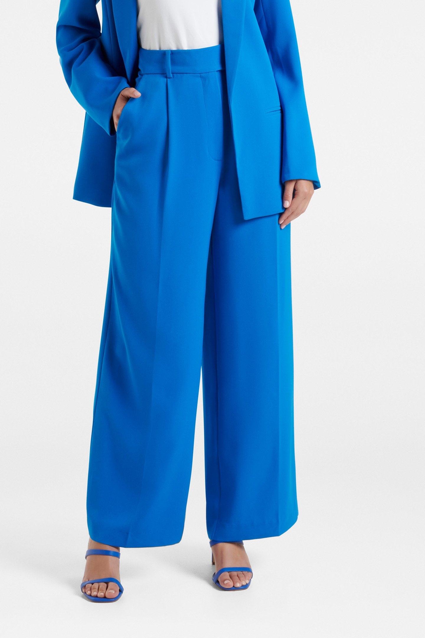 ISLA WIDE LEG PANTS BLUE PIGMENT SUIT 1