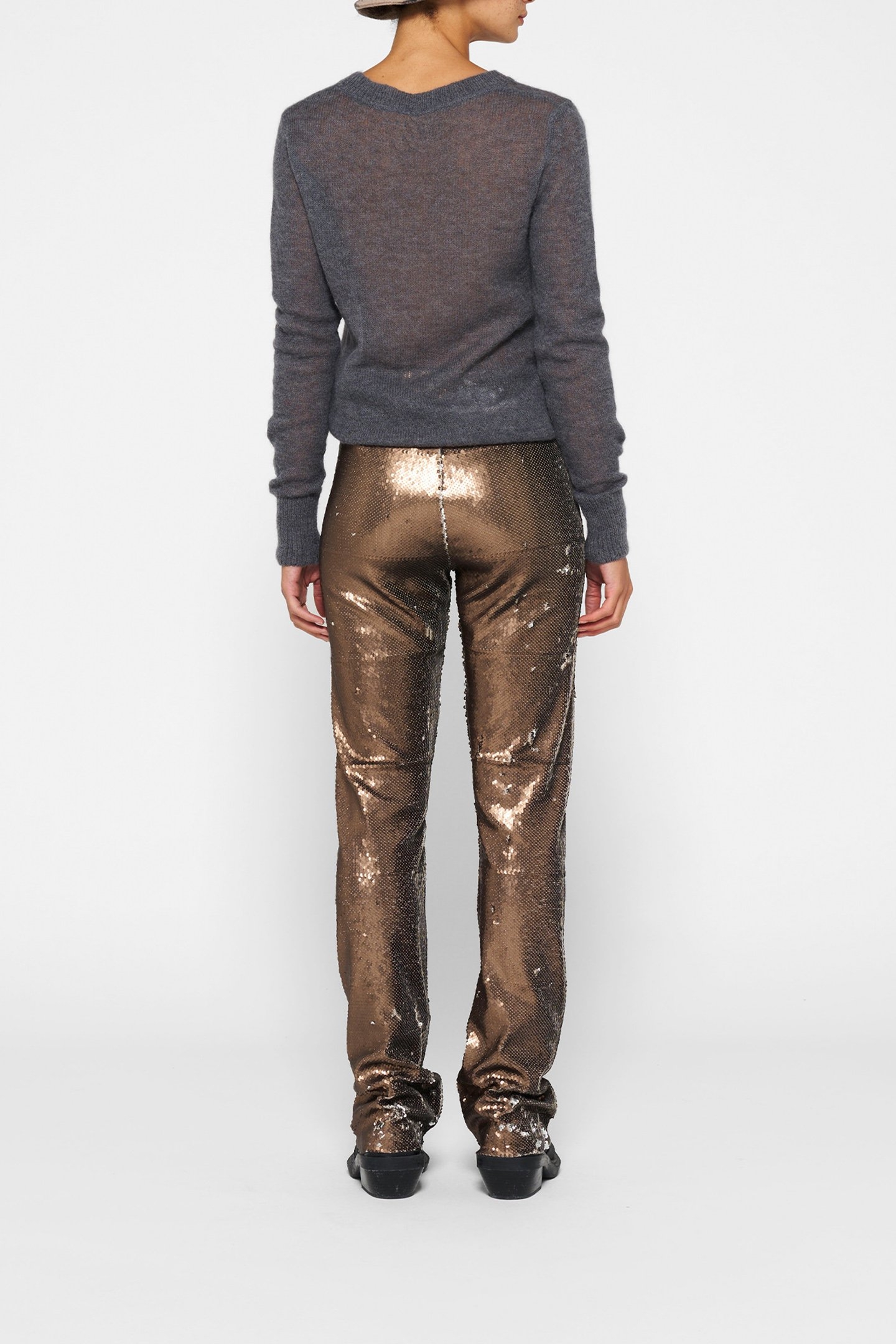 PANTS SEQUINS WARM TAUPE 2