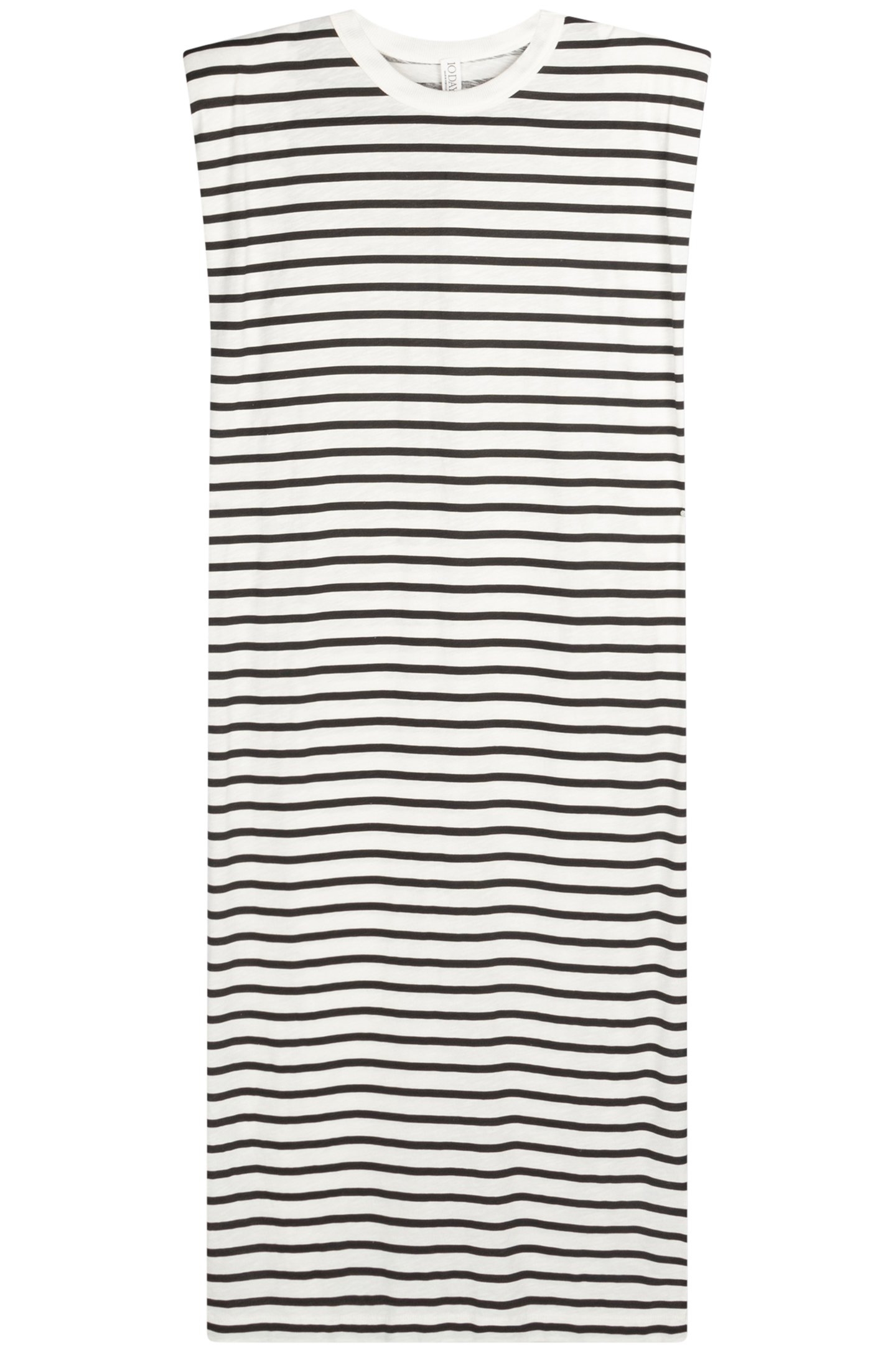 PADDED TEE DRESS STRIPES ECRU/BLACK 3