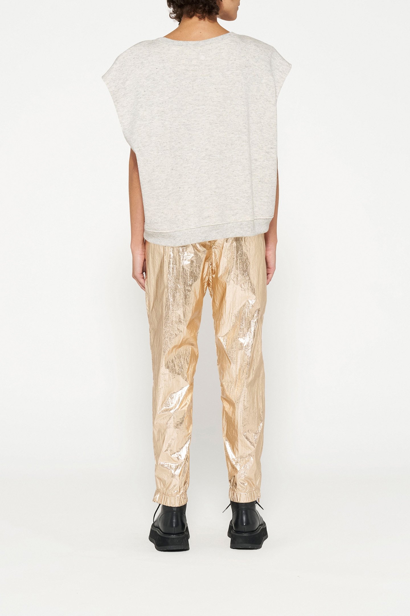 METALLIC PANTS ROSE GOLD 3