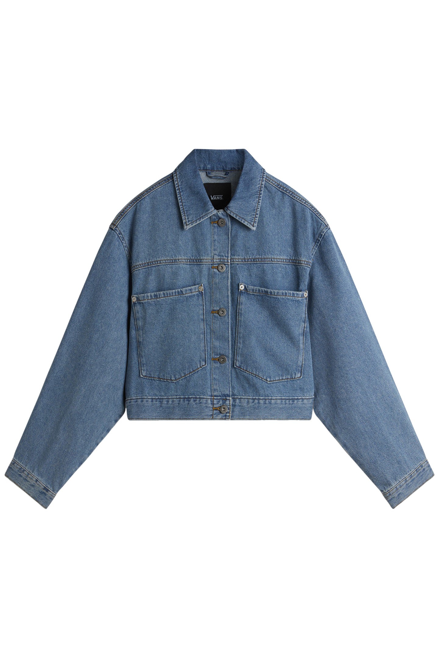 RAYNES DENIM CROP JACKET STONE WASH 4