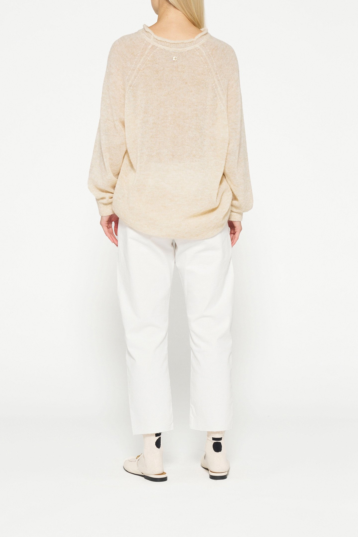 CREW NECK KNIT DRESS OAT 2