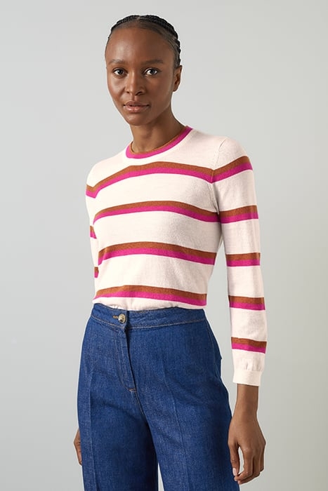 ASHLEY CASHMERE KNITTED SWEATER PINK 4