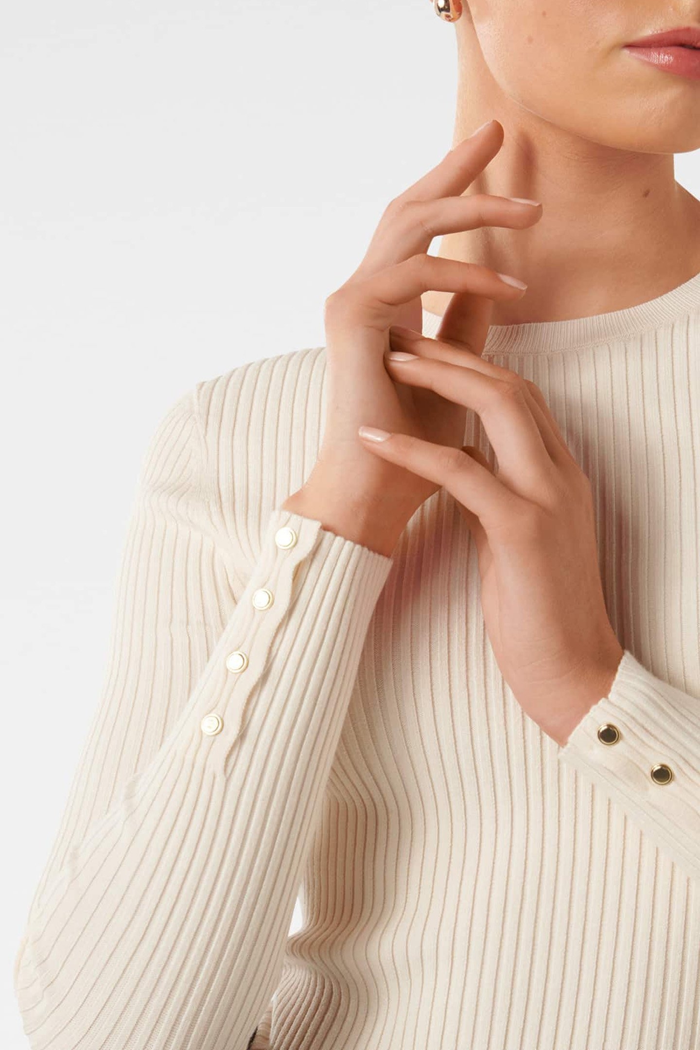 SIENNA LAYERING RIB KNITTED TOP CREAM 6