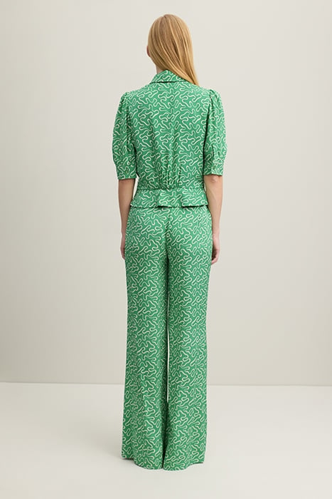 ESME RIBBON WIDE-LEG & FLARED JEANS GREEN 2