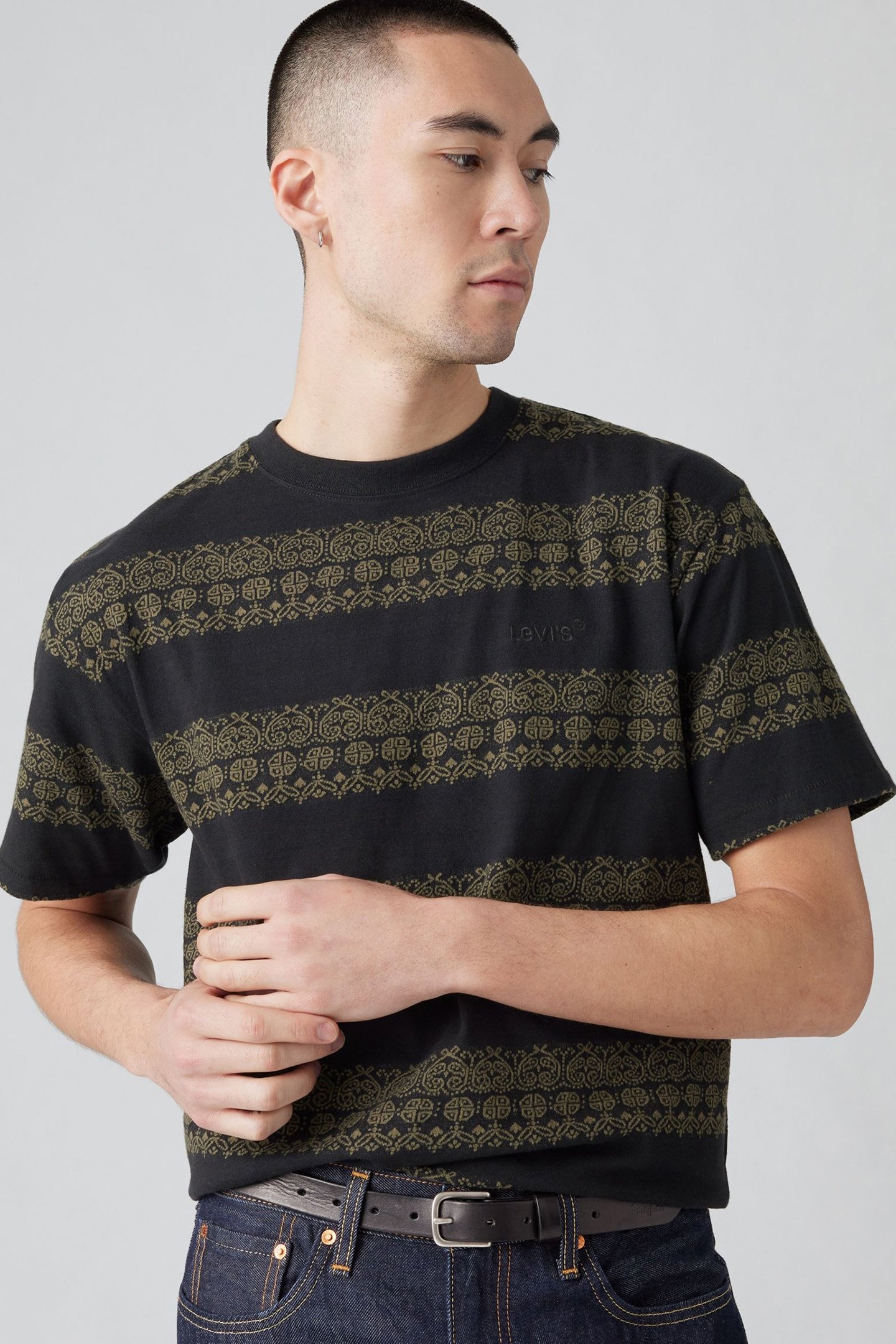 RED TAB VINTAGE TEE TRIPP GEO STRIPE JET 4