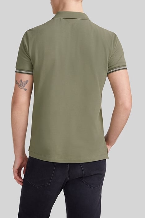 ARMY GREEN UPCYCLED PIQUE KNIT POLO SHIRT 2